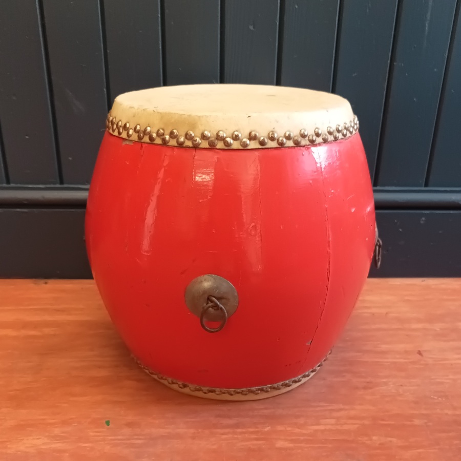 Vintage Chinese Ceremonial Drum 
